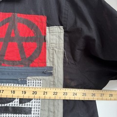 Levellers Custom Shirt Size 3XL Short Sleeve Black 19.5” Collar Punk Handmade