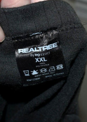 REALTREE L/S T-Shirt Charcoal Color By Leg Apparel.Cuff Sleeves.XXL.100%Polyeste