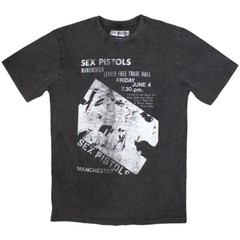 Sex Pistols – Manchester Flyer – Charcoal Grey Stone Wash t-shirt