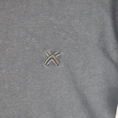 Armani Exchange Tee Shirt Womens Large Ribbed Snap Shoulder Long Sleeve