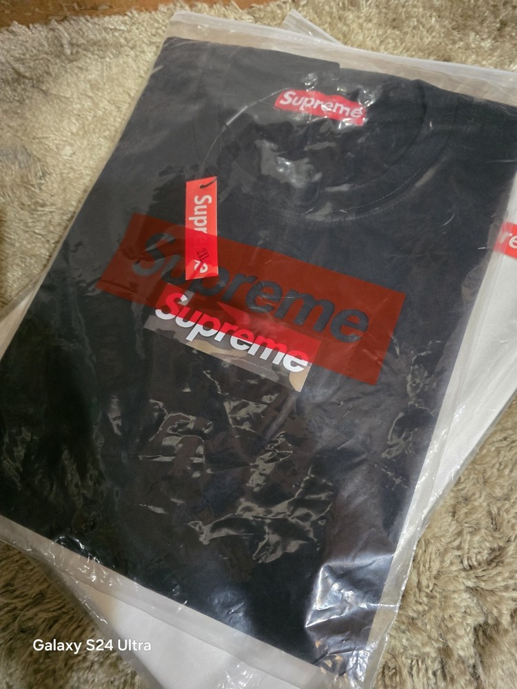 SUPREME TEE 2X BOX CAMO LOGO