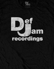 Def Jam Recordings T Shirt Classic Logo new Official Mens Black