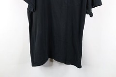 Vintage 90s Streetwear Mens XL Distressed Blank Pocket T-Shirt Black Cotton