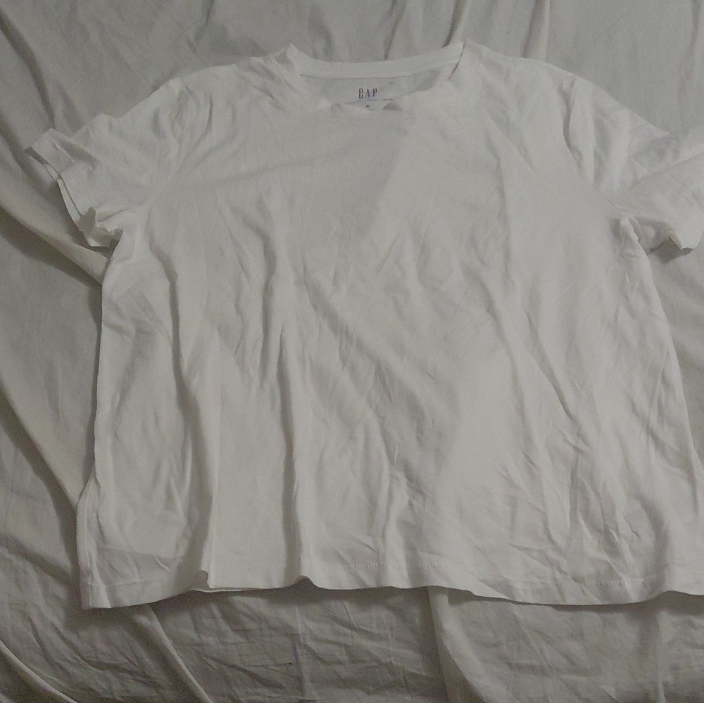 Gap Organic Cotton Men’s Solid White Crew Neck Short Sleeve T-Shirt XL Regular