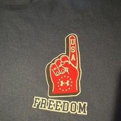 Under Armour American Pride USA Freedom Short Sleeve T-Shirt Blue Sz XL