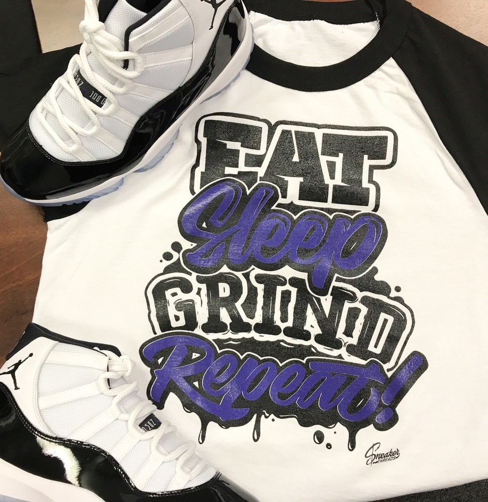 Raglan Shirt Match Jordan 11 Concord – Grind Repeat Shirt