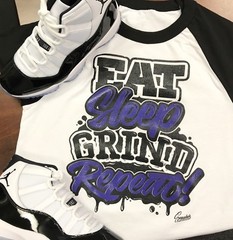 Raglan Shirt Match Jordan 11 Concord – Grind Repeat Shirt