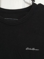 Eddie Bauer Mens Black Short Sleeve T-shirt Size L Tee 5d