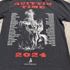 Zach Bryan Quittin Time Tour 2024 T Shirt Grey One Of These Days USA Size Med