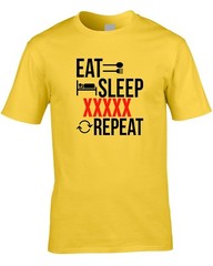Gardener T-Shirt Eat Sleep Repeat Gift Idea Present Mens Gardening Allotment