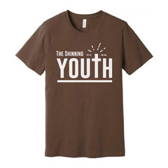 Christian Unisex Youth Tee With Large Typography, Cross Emblem, Sunrise Rays Gra