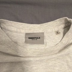 Essentials Fear of God Men’s Gray Logo Crew Neck Cotton Jersey T-Shirt Size M