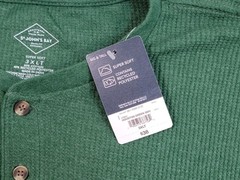 NEW! St. John’s Bay Green Thermal Shirt Men’s 3XLT Long-sleeve Super Soft NWT