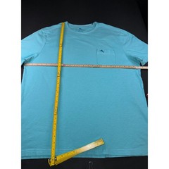 Tommy Bahama Mens XXL Aqua Blue Cotton Short Sleeve Pocket T-Shirt Marlin Logo