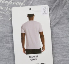 Weatherproof Vintage Men’s Graphic Crew Neck Short Sleeve Tee, Gray, Size M