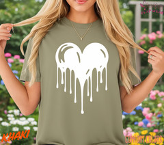 Unisex Dripping Heart Love T shirt Men T shirt Women valanity day Romantic