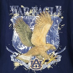 Guy Harvey T-Shirt Men’s Navy Blue 2XL Auburn War Eagle Collegiate Cotton Tee