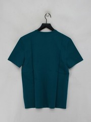 COS Men’s T-Shirt S Blue Cotton with Polyester, Elastane Basic