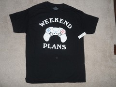 Men’s XL Weekend Plans Black T Shirt NWT