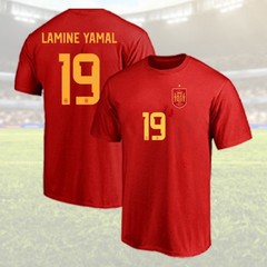 🔥FASTSHIP – Lamine Yamal #19 Spain National Team Name&Number Unisex Tee For Fan