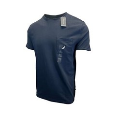 Nautica Men’s T-Shirt Solid Crew Neck Short Sleeve Pocket