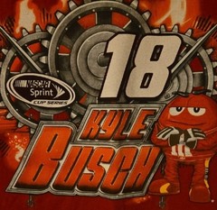 Kyle Busch 2015 Vintage Graphic Shirt NASCAR M&M’s Y2K, Size XL
