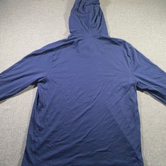 Polo Ralph Lauren Men Large Navy Blue Cotton Modal Hoodie Lightweight Stretch