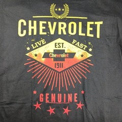 Tee Luv Men’s XL Chevrolet Tshirt Live Fast Multicolored Retro Cars Motorsports