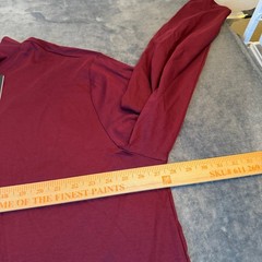 Murano Liquid Luxury Mock Neck Shirt Mens 3X Large Tall Burgundy Long Sleeve NWT