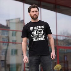Men’s I am not rude T-shirt Funny Saying Tee birthday gift christmas gift tee