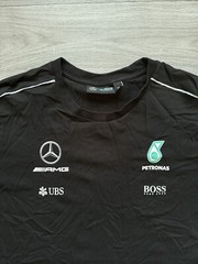 Mercedes AMG F1 Petronas Team Black T shirt Mens Size XL