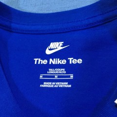 The Nike Tee Move with Nature Mens Blue Size Medium Tall Graphic T-Shirt