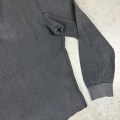 Buck Mason T Shirt Mens Small Black Faded Thermal Ribbed Preowned