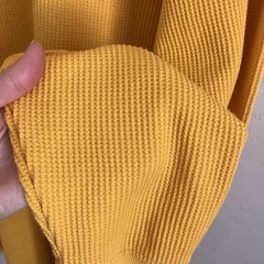 Access Thermal Top Mens 2XL Yellow Waffle Knit Pullover Crewneck Base Layer