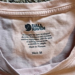 Fjall Raven Logo T Shirt Men’s Size M Dusty Rose Hiking Outdoors Cotton blend