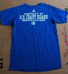 Adidas The Go To Tee Property of U.S. Cost Guard Semper Paratus Blue Men’s Sz S