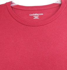 CROFT & BARROW T Shirt Mens 2XL Red Classic Fit Easy Care Long Sleeve Pull Over