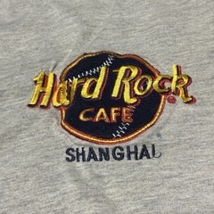 Vintage Hard Rock Cafe Shanghai Baseball Jersey Mens Large Gray A5