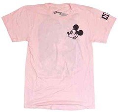 Neff x Disney Mens Mickey Mouse No Worries Double Sided Pink Shirt New S-XL