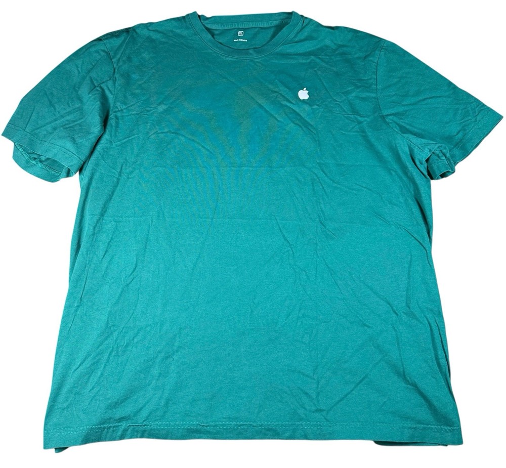 Apple Store Employee Rare Uniform T-Shirt Logo Green Shirt Mens XL