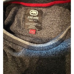 Ecko Unltd Mens 2XL Charcoal Gray Long Sleeve Thermal Shirt Rhino Logo Crewneck