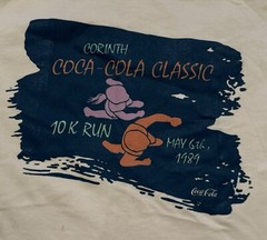 Vintage 80s Corinth Coca-Cola Classic 10K Run 1989 XL T-Shirt Single Stitch