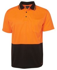 Jb’s wear Hi Vis Traditional Work Safety Polo with Quick drying fabric UPF 50+