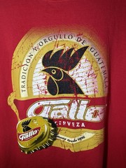Gallo Cerveza Shirt Mens XL Red Guatemala Beer Graphic Souvenir Tee Tzol Kin