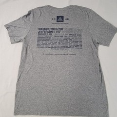 Vintage NH 48 4,000 Footers T Shirt AMC List Back Gray Cotton Poly Blend Large
