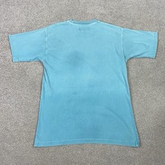 VTG 90s Outersport Garment Dyed Natural Pocket T Shirt Medium Blue Gradient