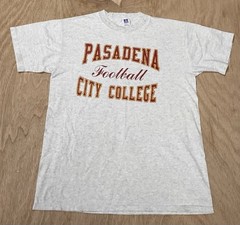 Vtg Pasadena City College PCC Football T Shirt L Russell Athletic USA