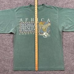 Vintage Galt Sand Mens Tee XL Africa Safari World Preserve Cheetah Made In USA