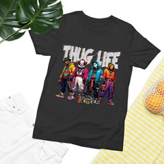 Thug Life Gangster Horror Icons Halloween T-Shirt, Horror Movie Characters Shirt