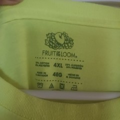 Men’s 4X Fruit Of The Loom Yellow High Visibility Safety Shirt Job Construction